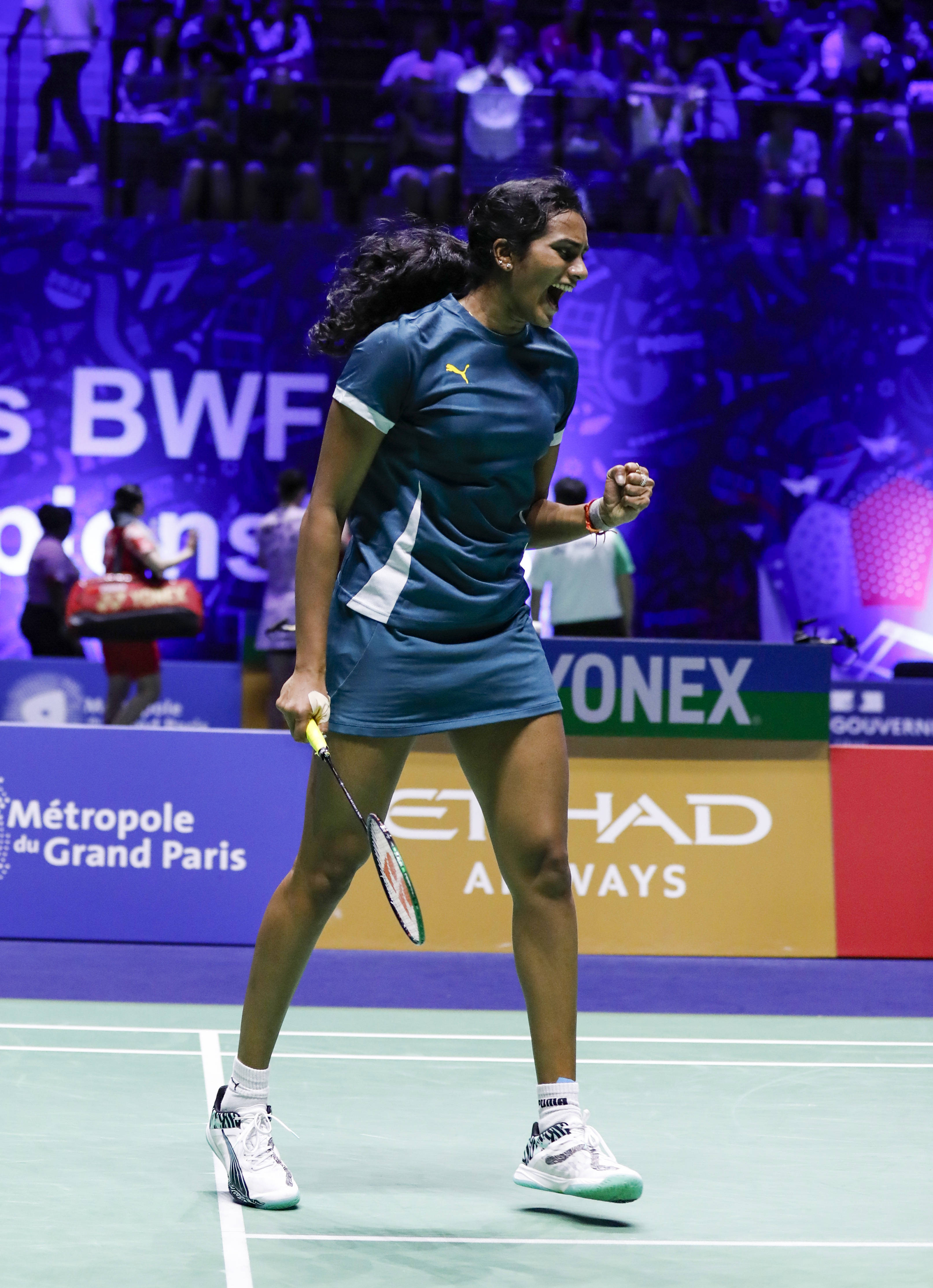 韩国羽毛球队强势印度羽毛球队，辛杜统治全场